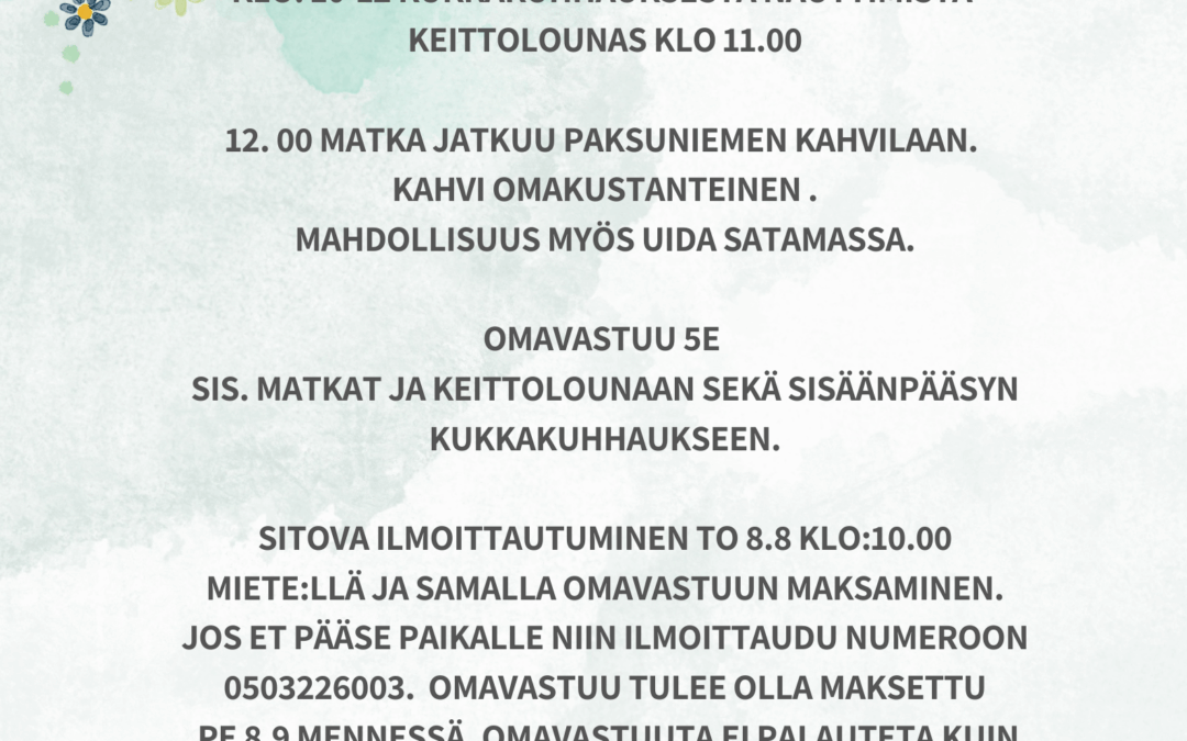 Retki kukkakihaukseen