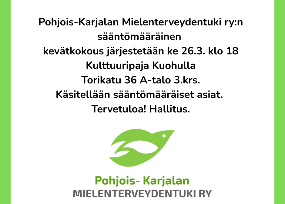 Yhdistyksen kevätkokous