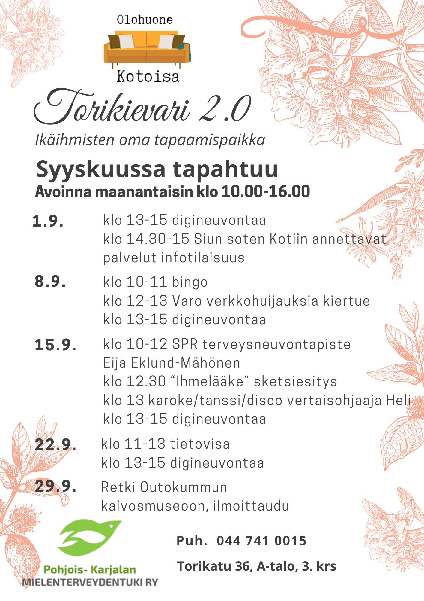 Torikievarin ohjelma syyskuu julkaisuun