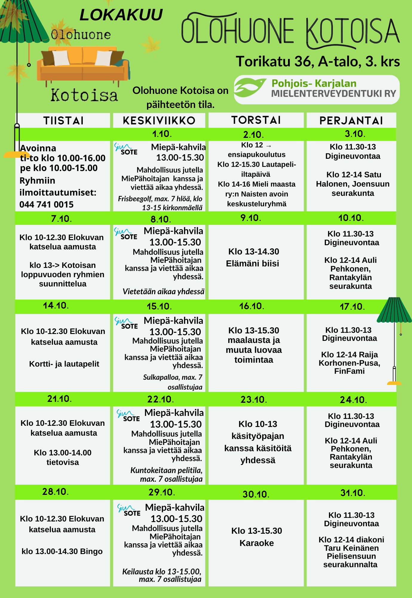 Olohuone lokakuu pysty